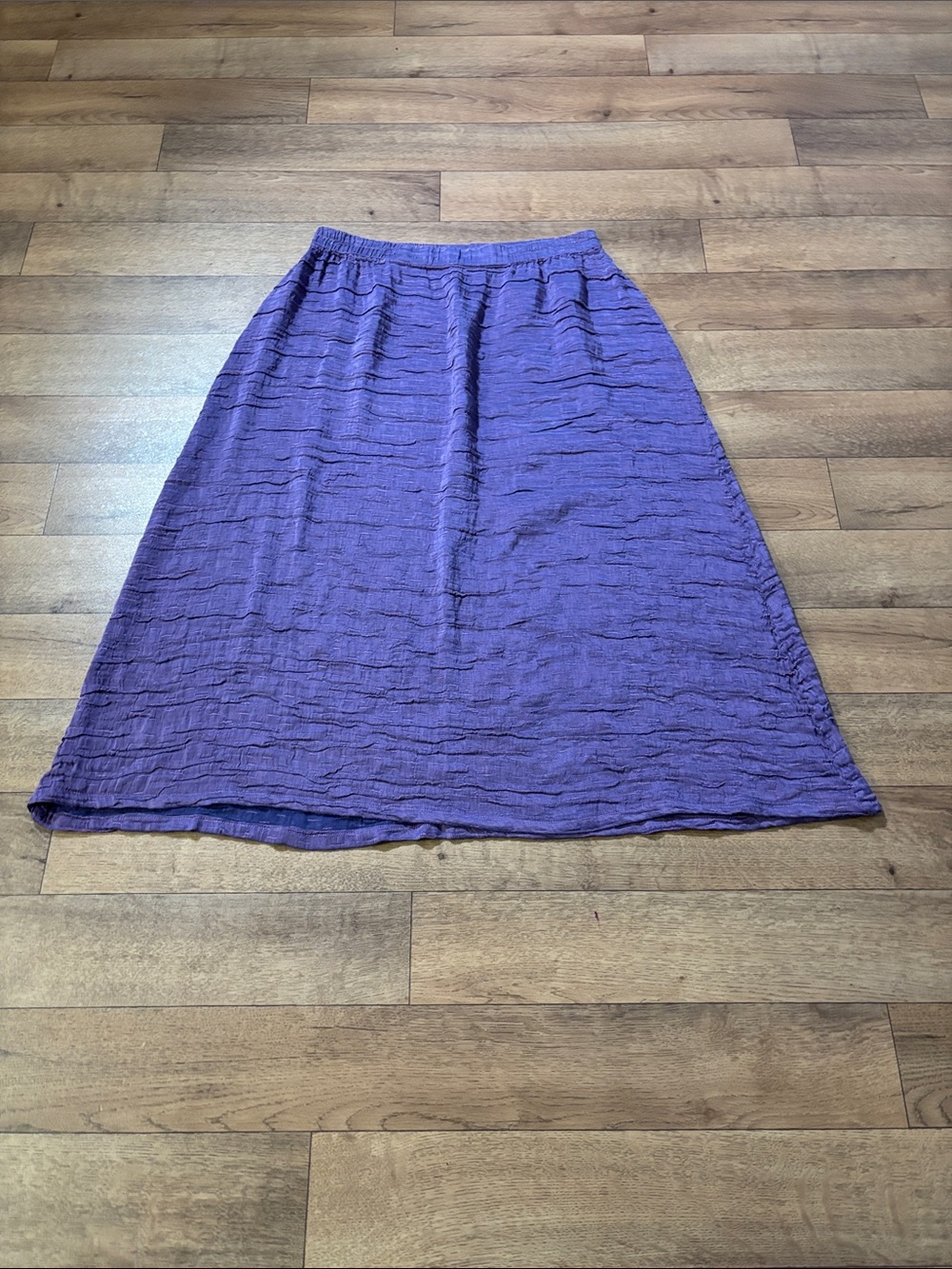Grizas purple/pink skirt XXL crinkle boho Lagenlook Linen/Silk blend fall chic